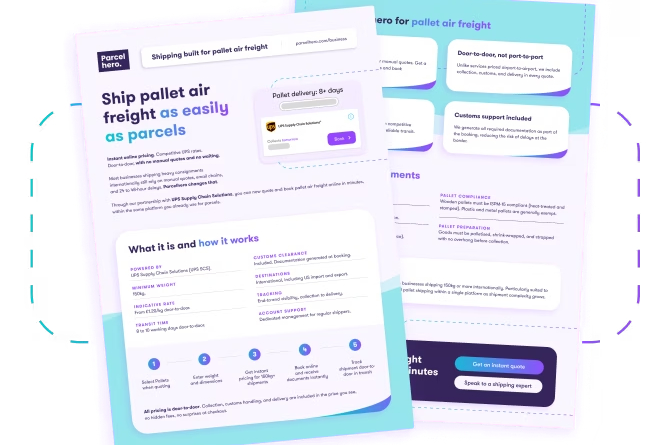 Parcelhero launches pallet air freight guide to help growing exporters