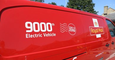 Royal Mail hits 9000th electric van milestone