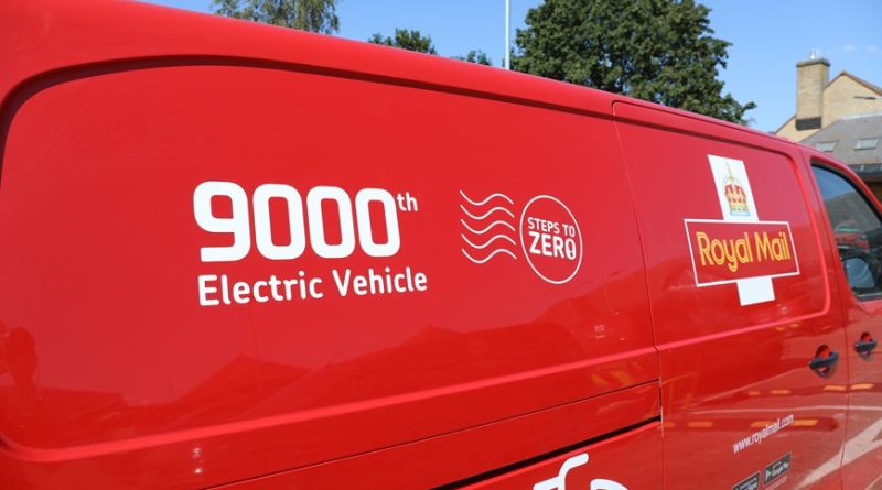 Royal Mail hits 9000th electric van milestone